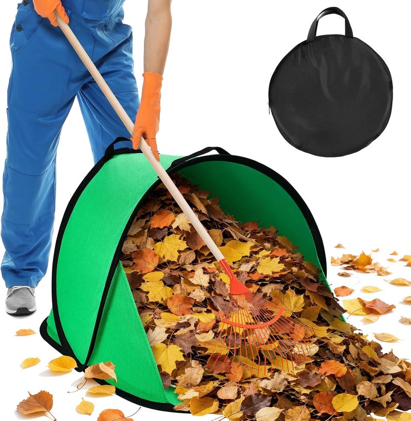 VICAMB 2025 New 60 Gallon Pop-Up Foldable Leaf Collector,Portable LeafBag,600D Oxford Cloth Leaves Pick Up Tool,Thicken Collapsible Leaves Picker Bag,Dustpan-Type Lawn Collector,Reusable Yard Garden Bag - Image 1